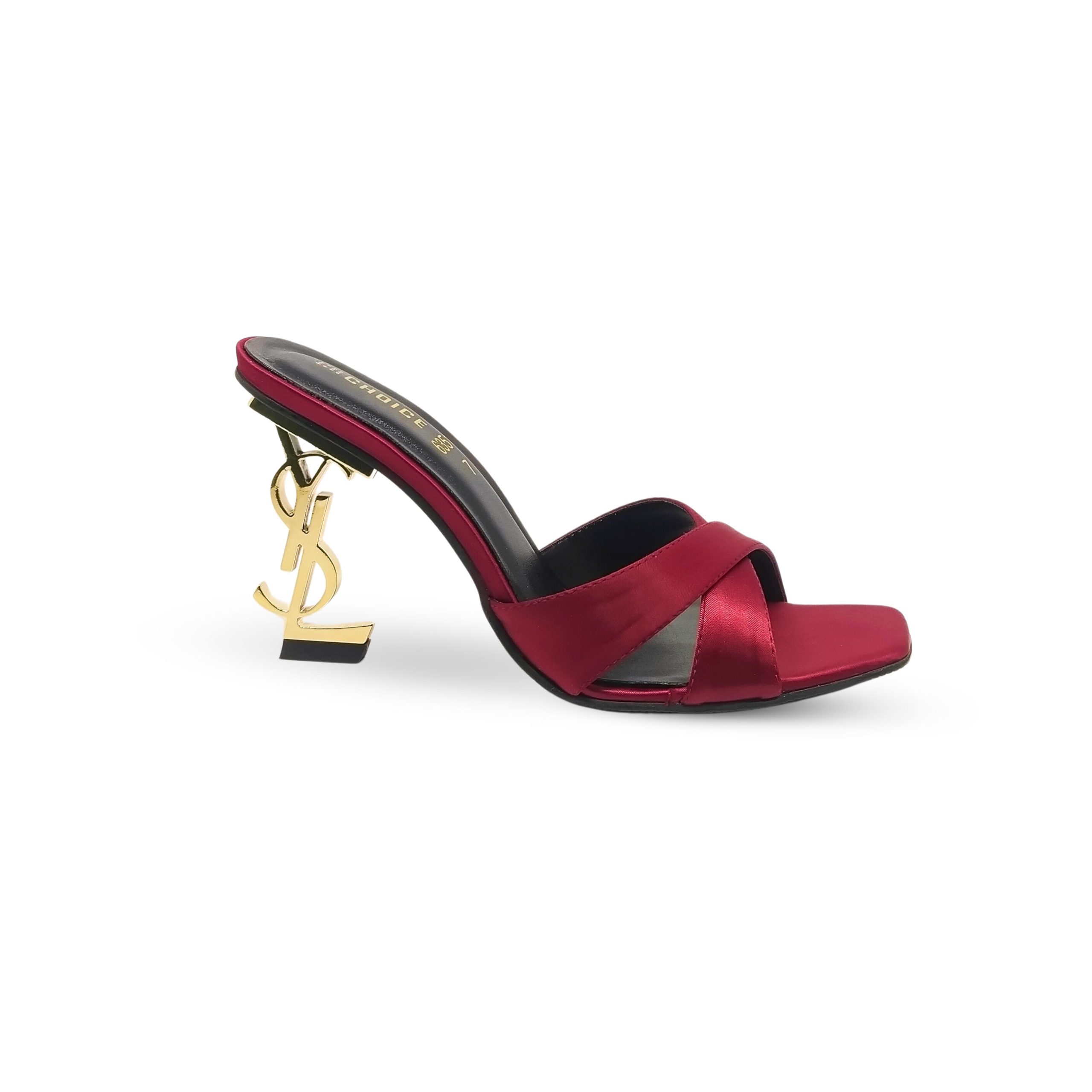Ladies Fancy YSL Heel Slipper-17574 - Image 3