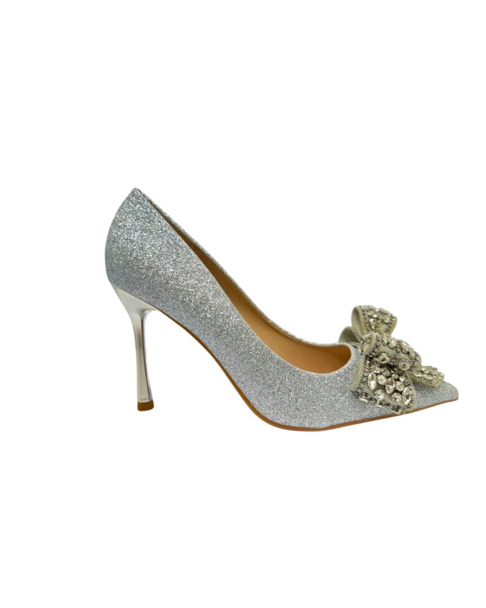 Golden Glitter Stiletto Heels 18567 - Image 2