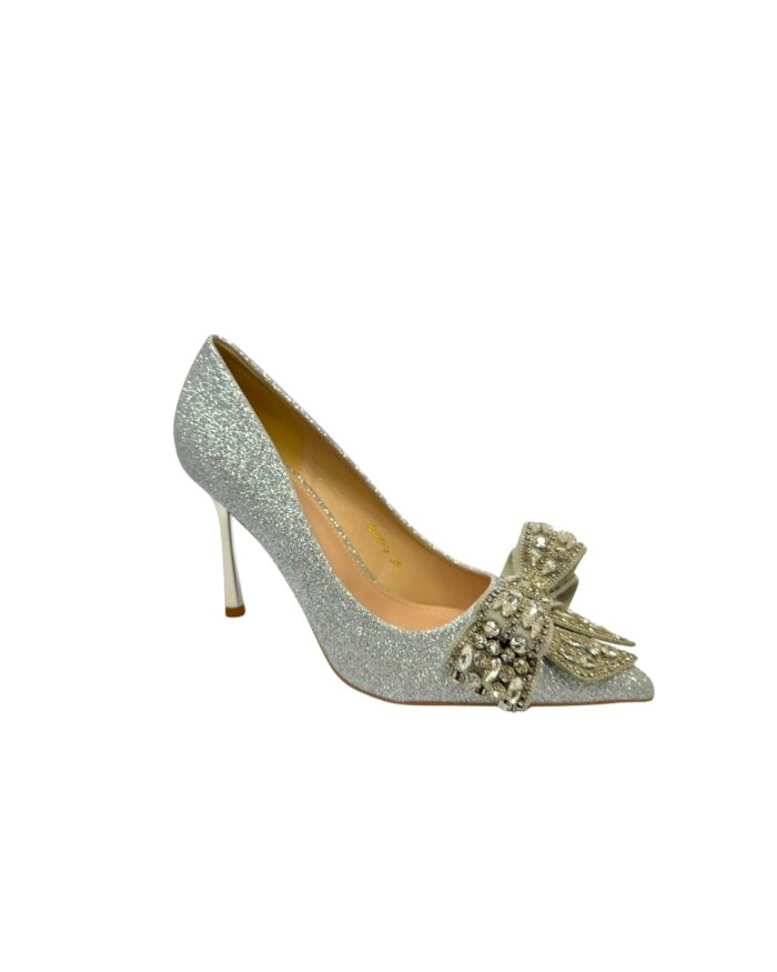 Golden Glitter Stiletto Heels 18567 - Image 5