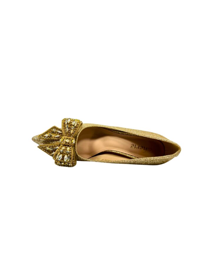 Golden Glitter Stiletto Heels 18567 - Image 4