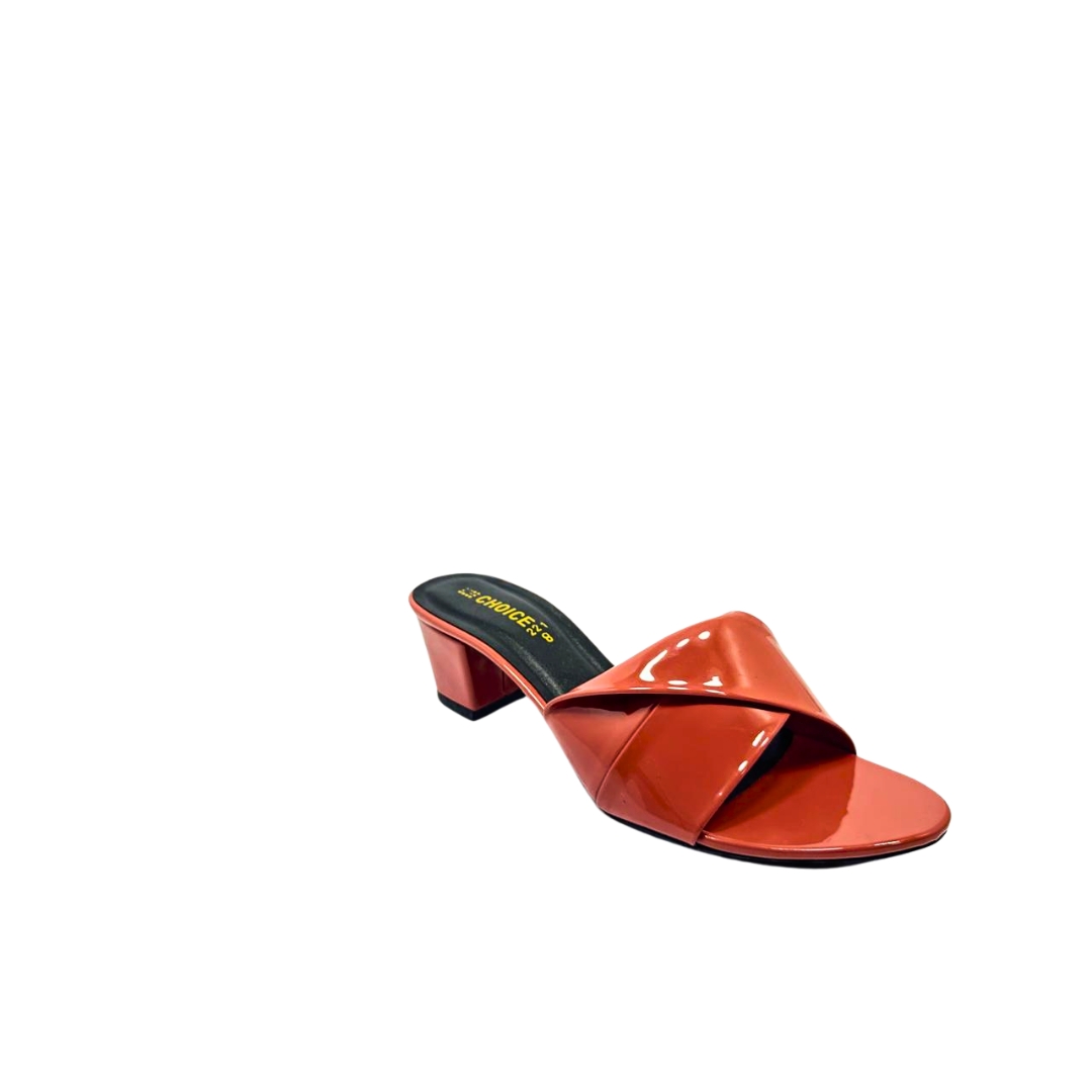 Patent Block Heel Slippers 17577 - Image 2