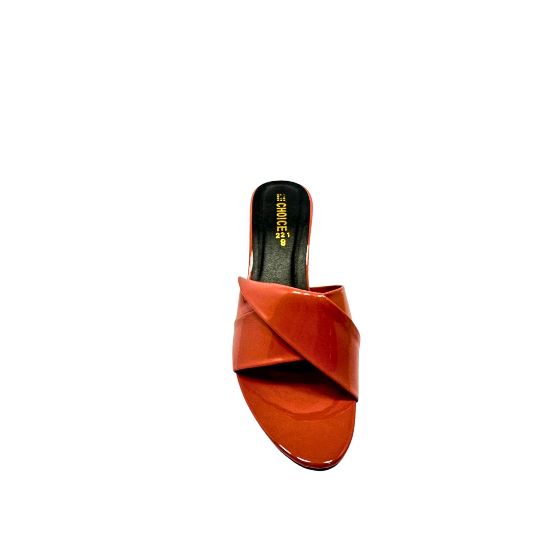 Patent Block Heel Slippers 17577 - Image 3