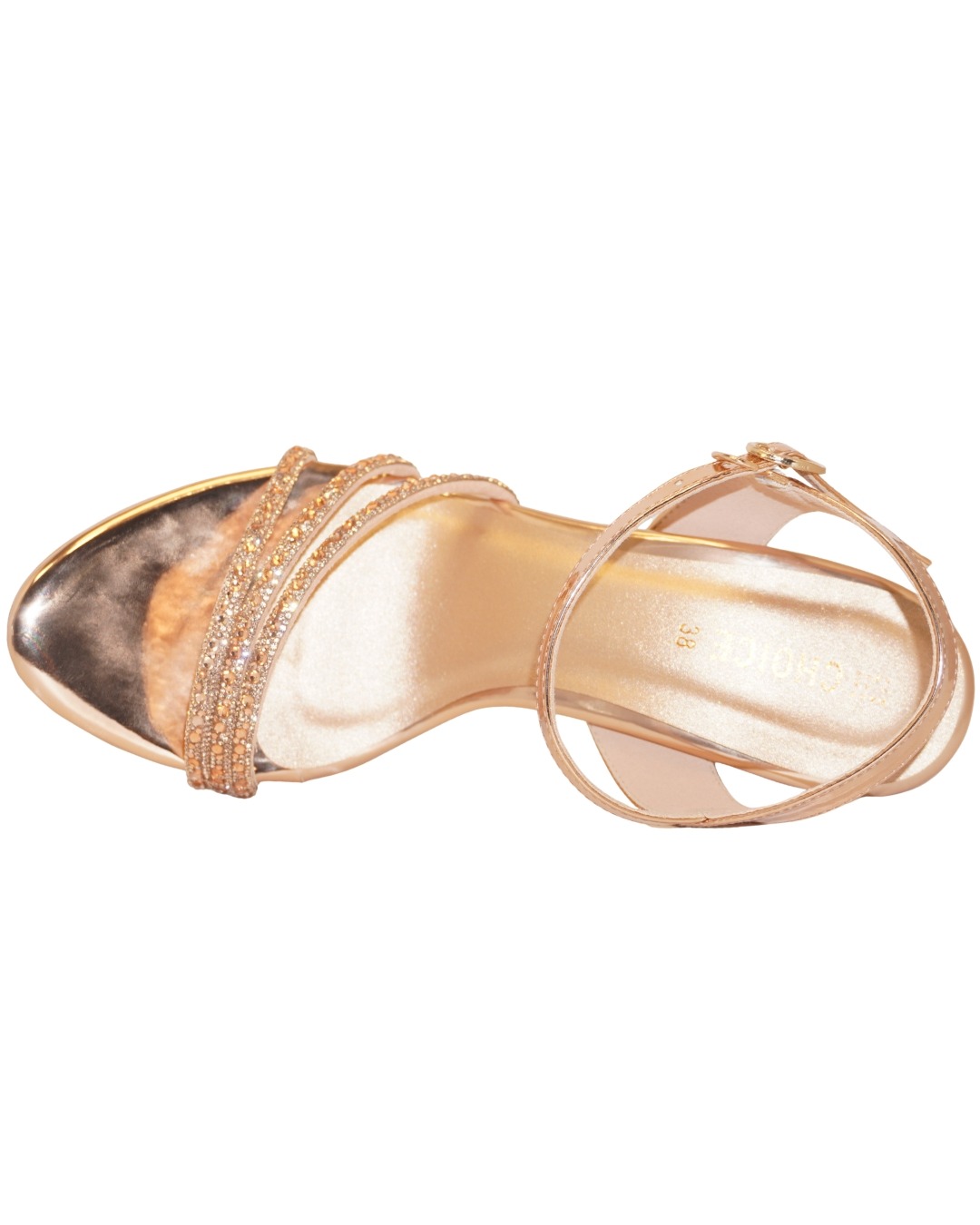 Crystal Strappy Block Heel 49331 - Image 3