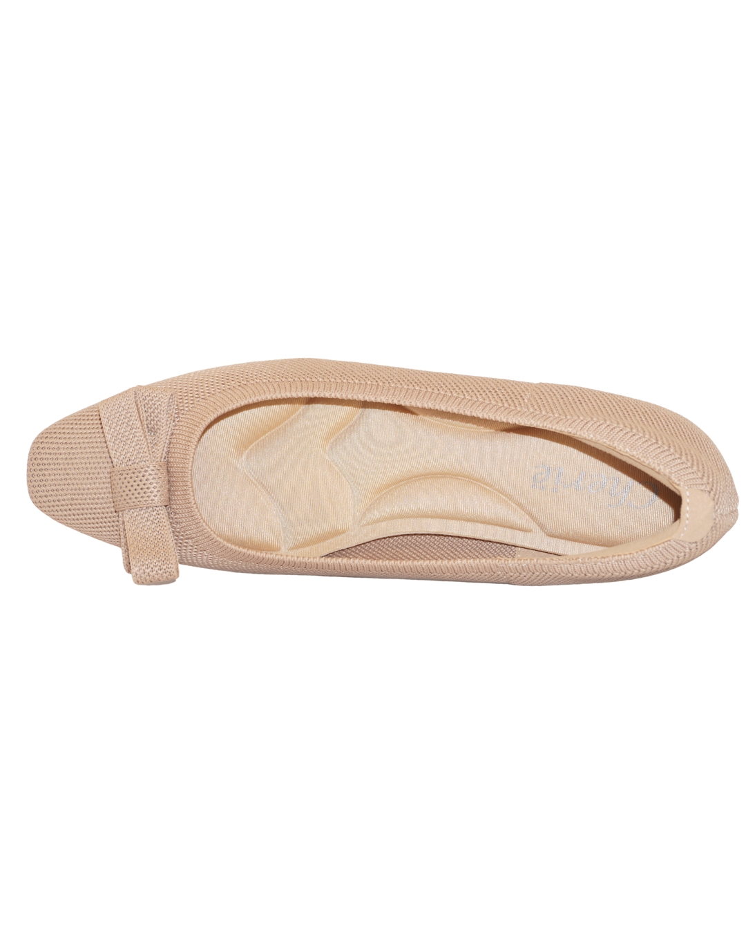 Beige knitted ladies’ pumps, 18561 - Image 3