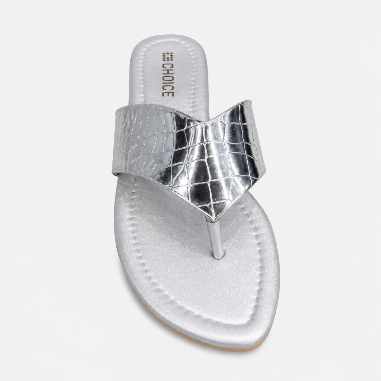 Casual & Fancy Chappal - Silver | 10138 - Image 4