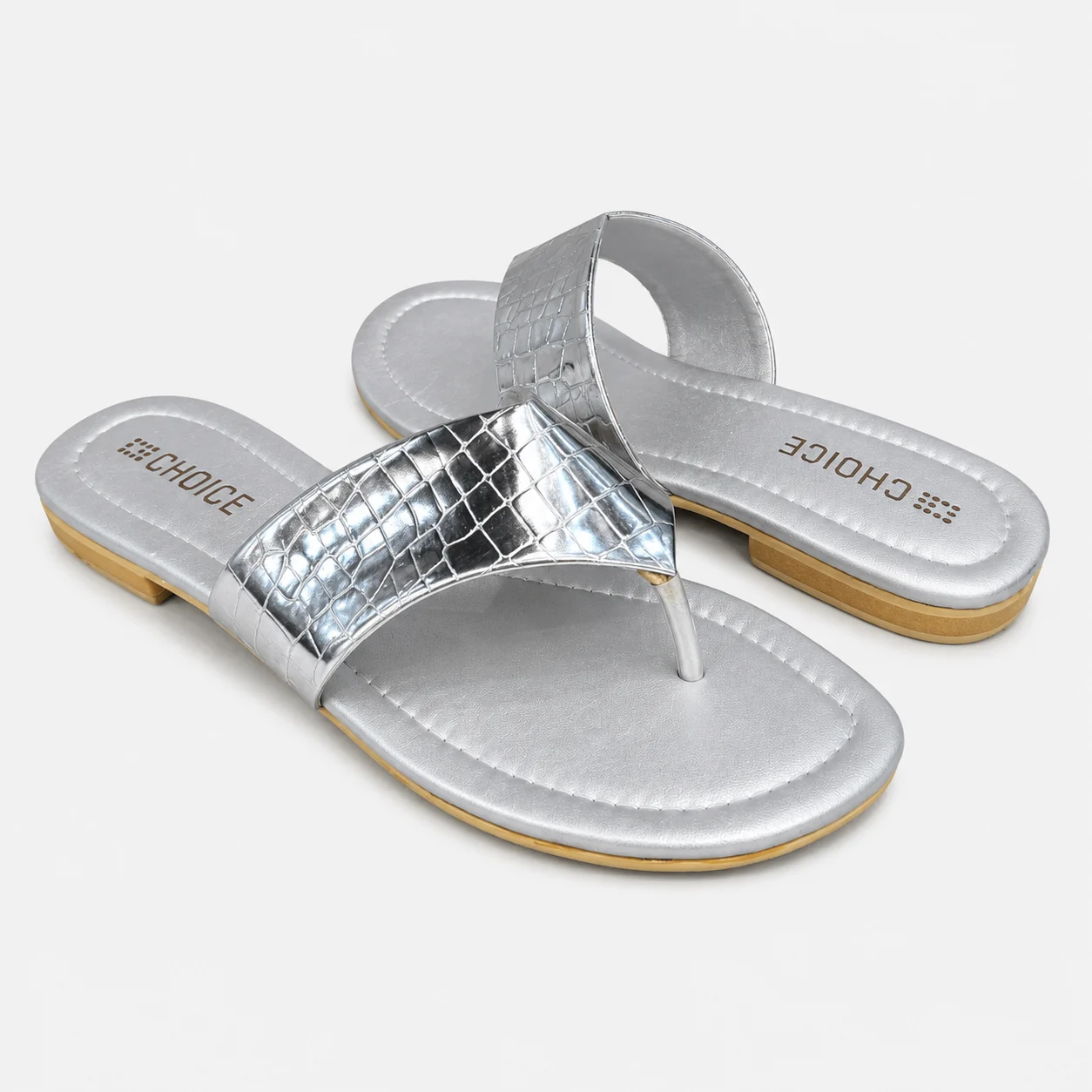 Casual & Fancy Chappal - Golden | 10138 - Image 5