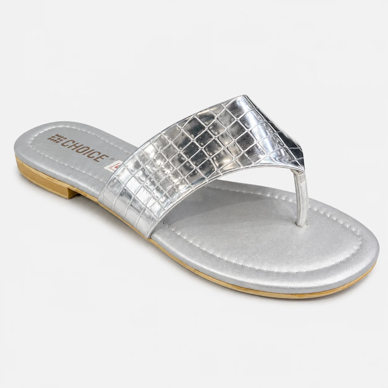 Casual & Fancy Chappal - Silver | 10138 - Image 3