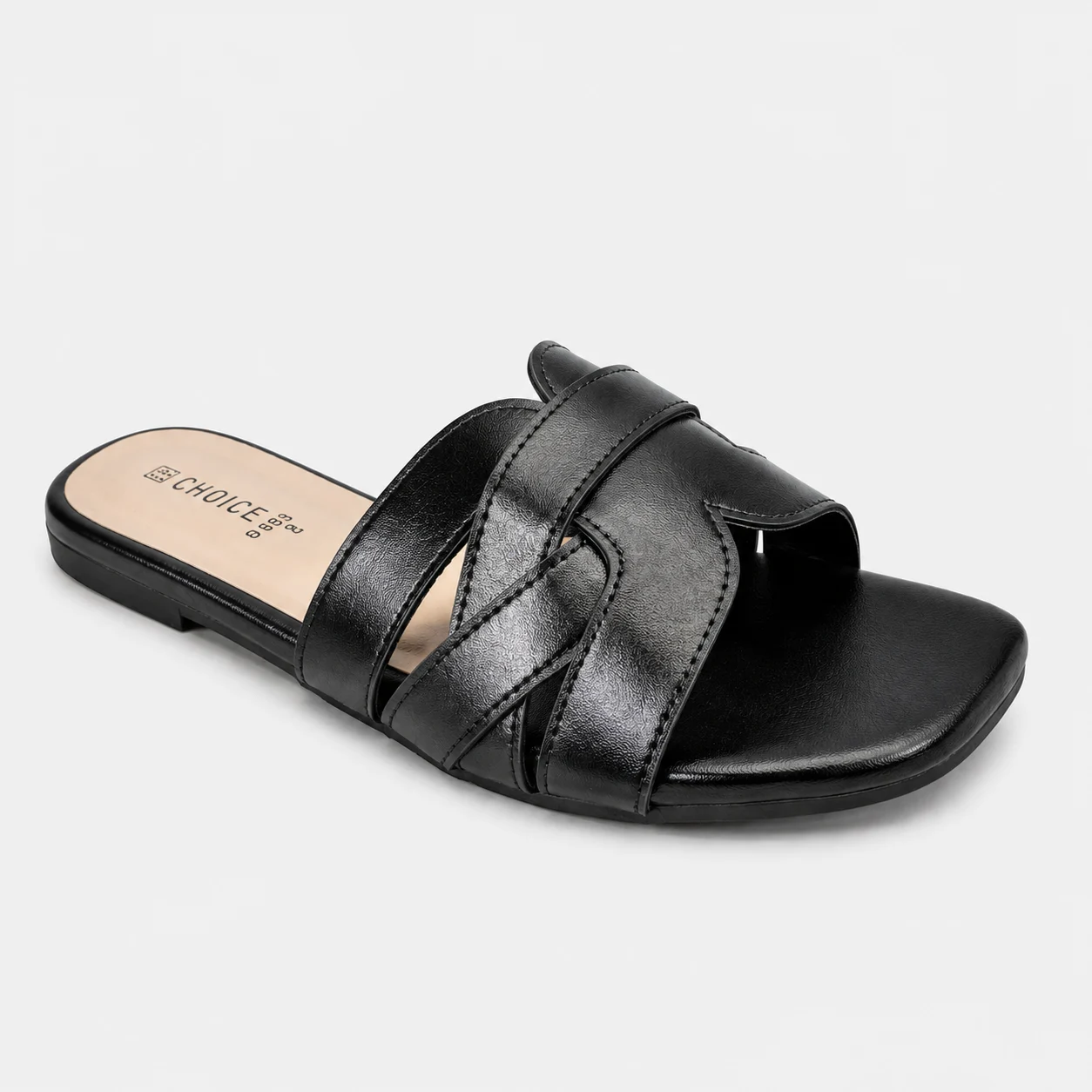 Flat Slipper – Black | 12951 - Image 3