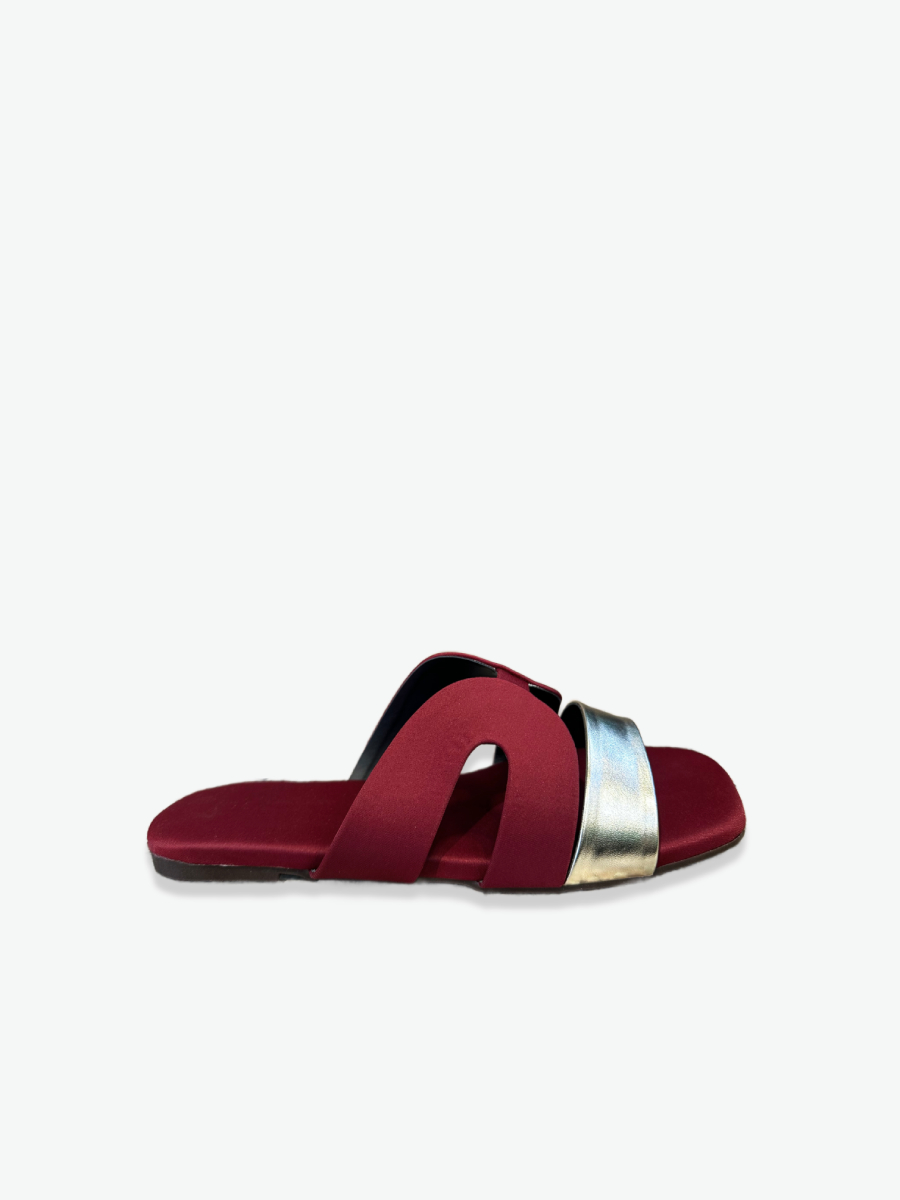 Flat Slipper – Maroon | 12947 - Image 3