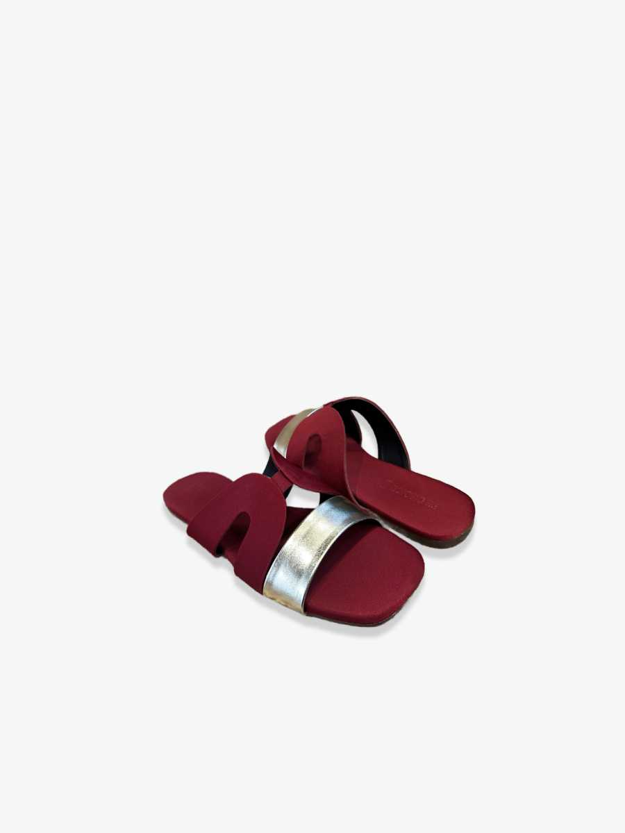 Flat Slipper – Maroon | 12947 - Image 2