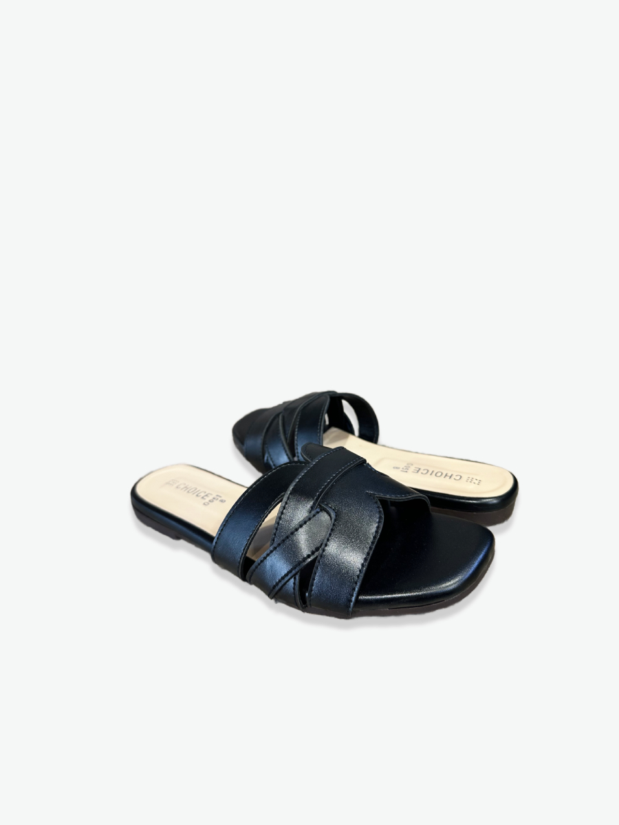 Flat Slipper – Black | 12951 - Image 2