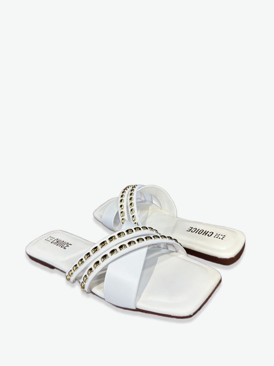 Flat Slipper – White | 12922 - Image 2