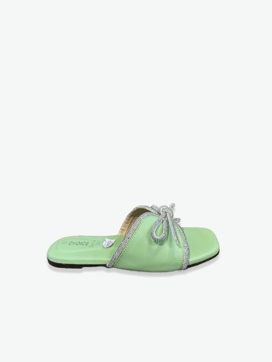 Flat Slipper – Green | 12917 - Image 3
