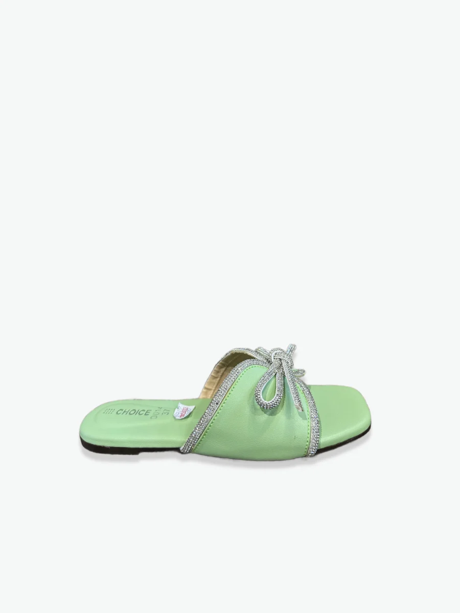 Flat Slipper – Green | 12917 - Image 3