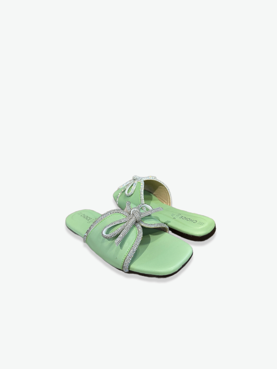 Flat Slipper – Green | 12917 - Image 2
