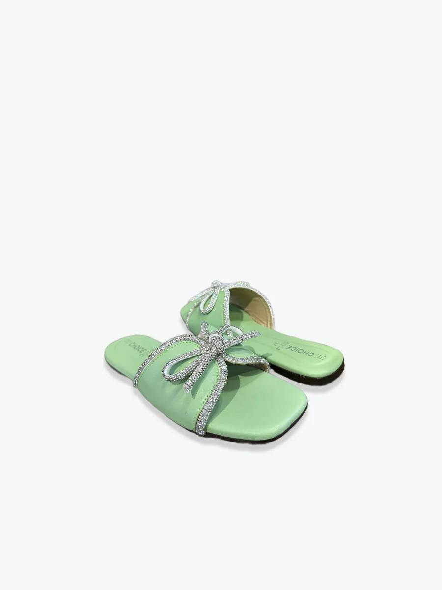 Flat Slipper – Green | 12917 - Image 2