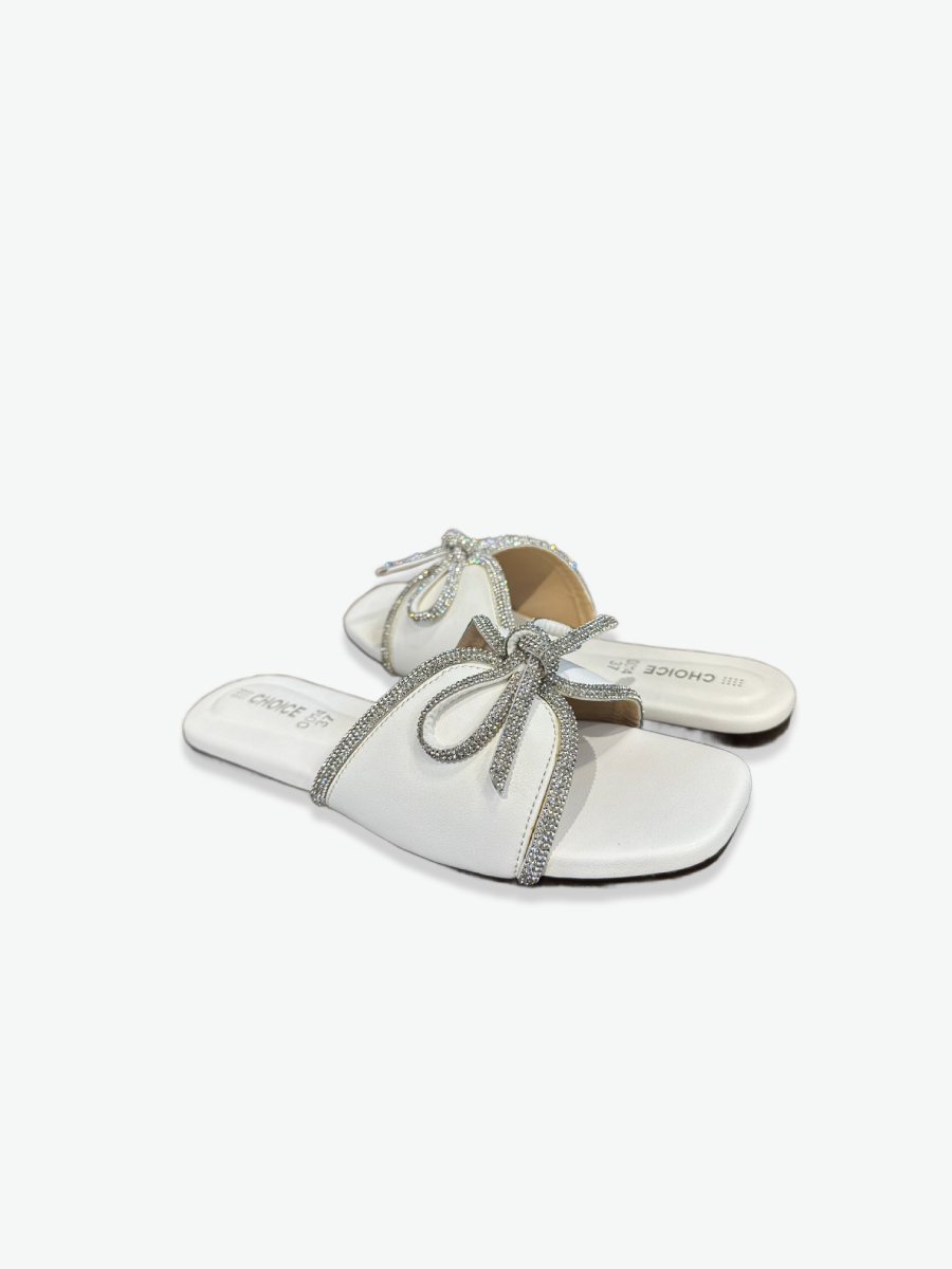 Flat Slipper – White | 12917 - Image 2