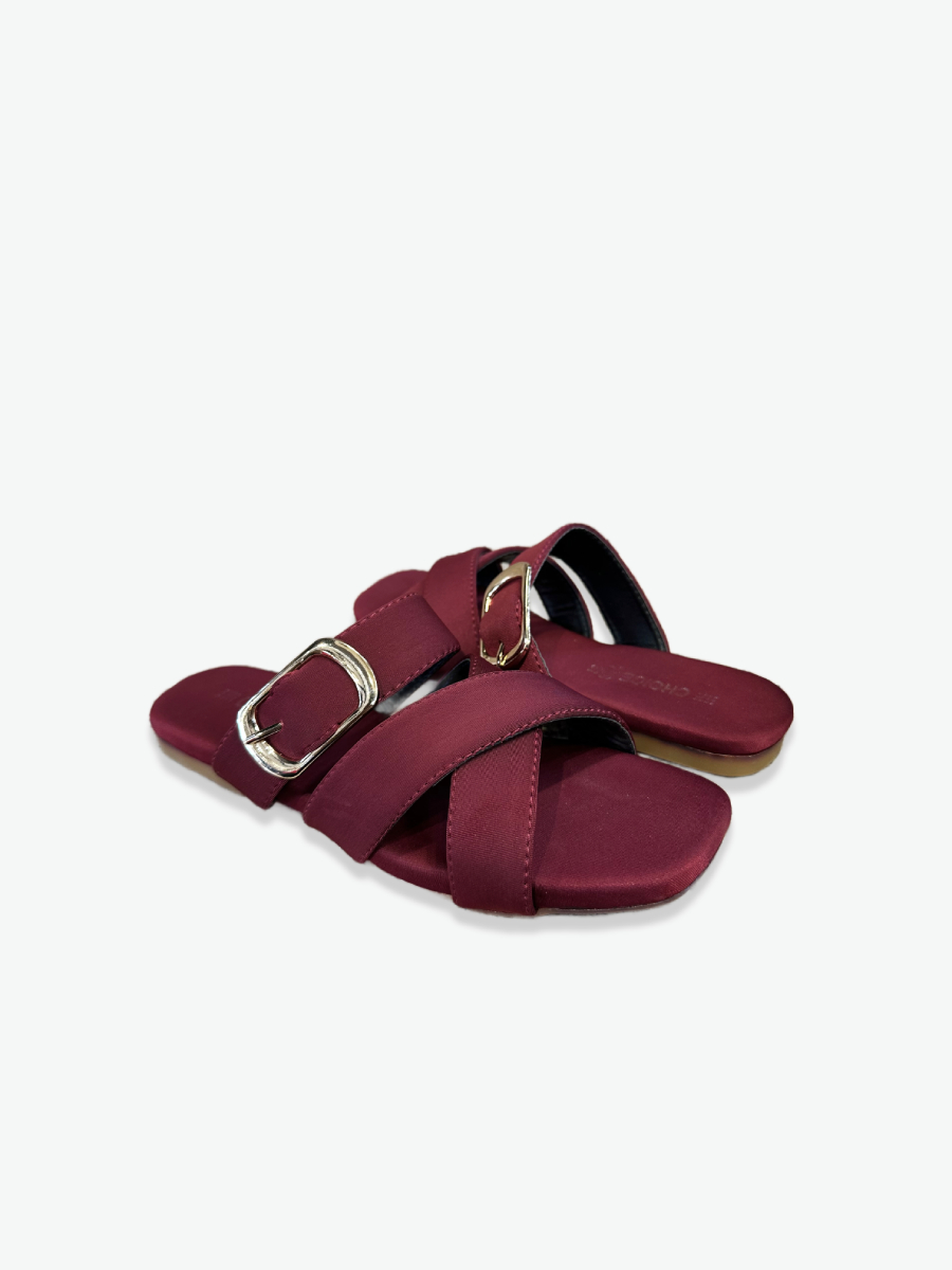 Flat Slipper - Maroon | 12855 - Image 2