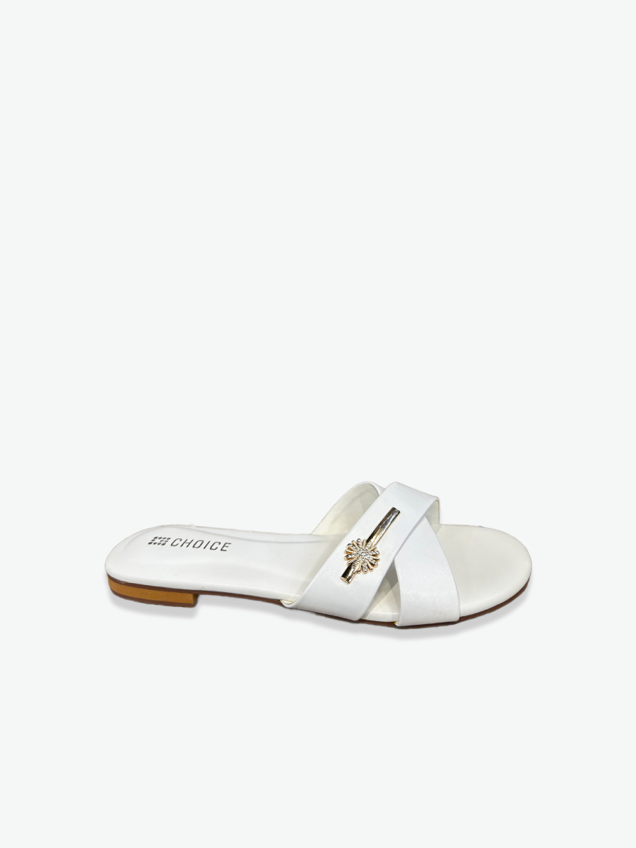 Flat Slipper - White | 12782 - Image 3