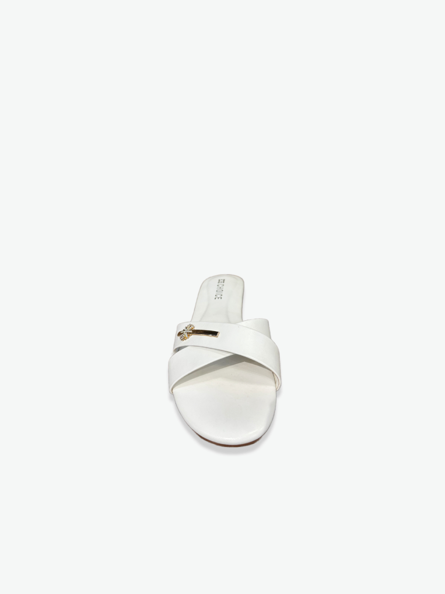 Flat Slipper - White | 12782 - Image 4