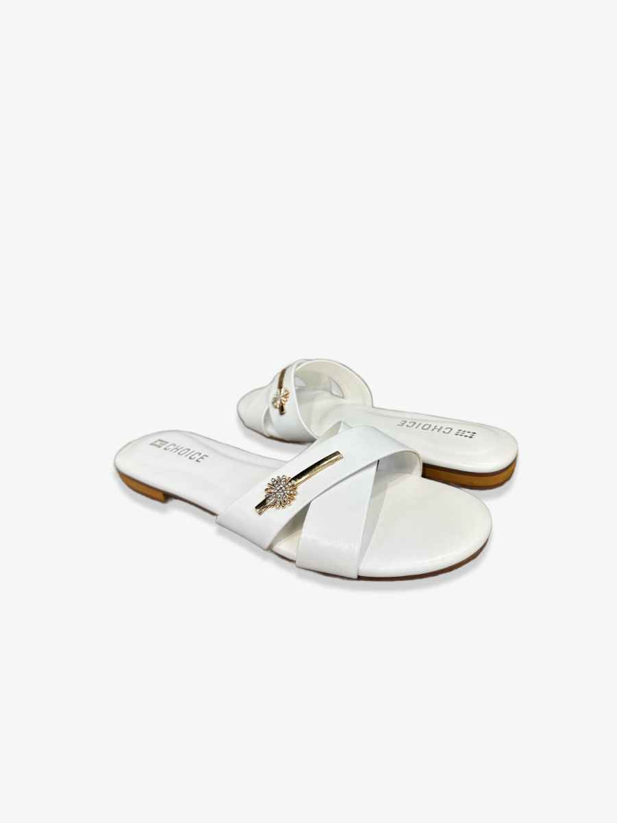 Flat Slipper - White | 12782 - Image 2