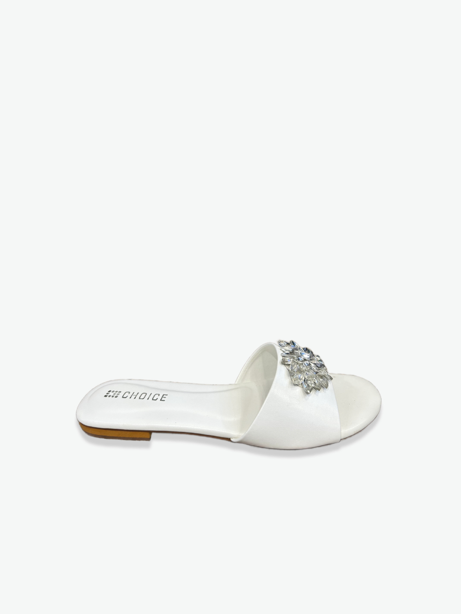 Flat Slipper - White | 12783 - Image 3