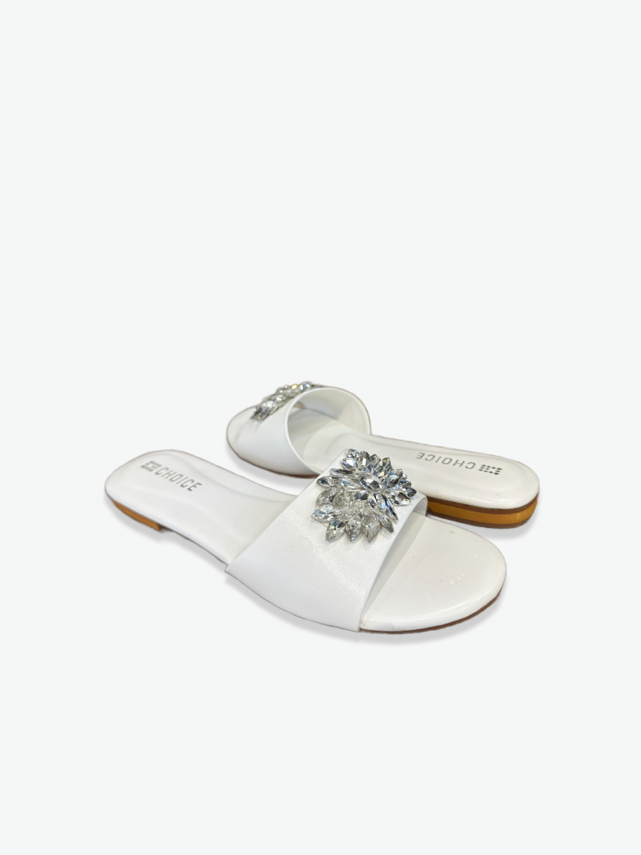 Flat Slipper - White | 12783 - Image 2