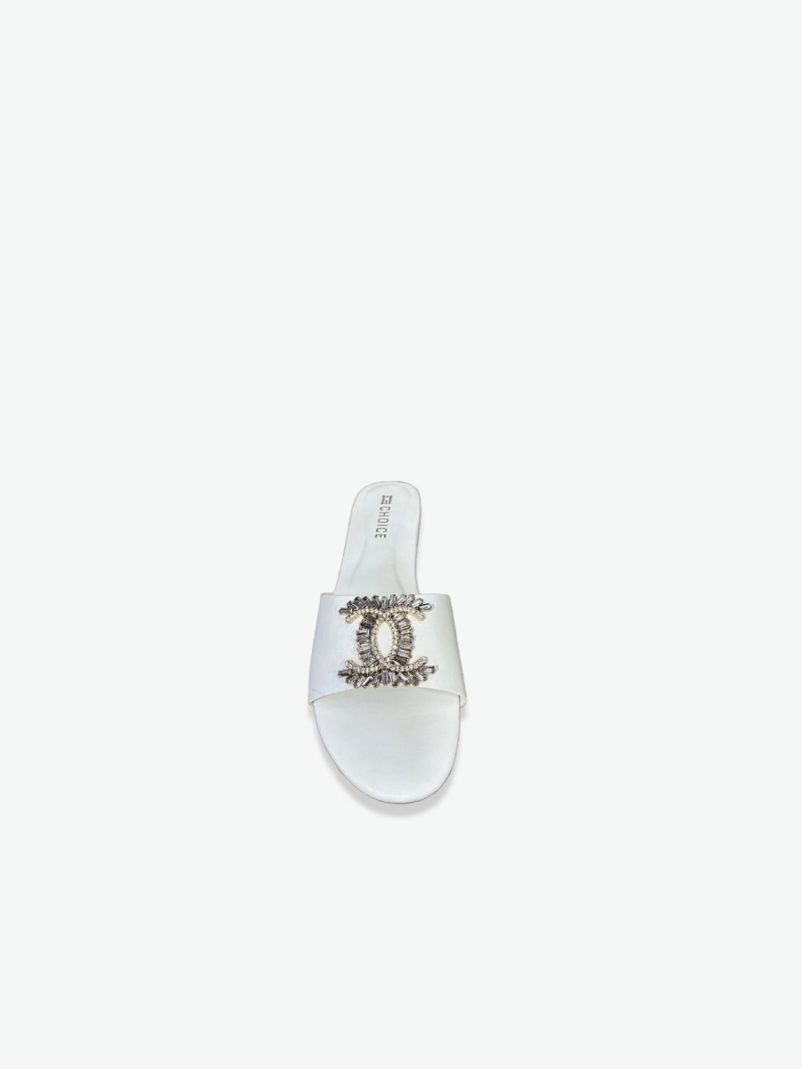 Flat Slipper - White | 12738 - Image 4
