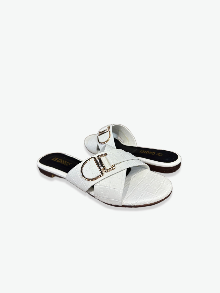 Flat Slipper – White | 12800 - Image 2