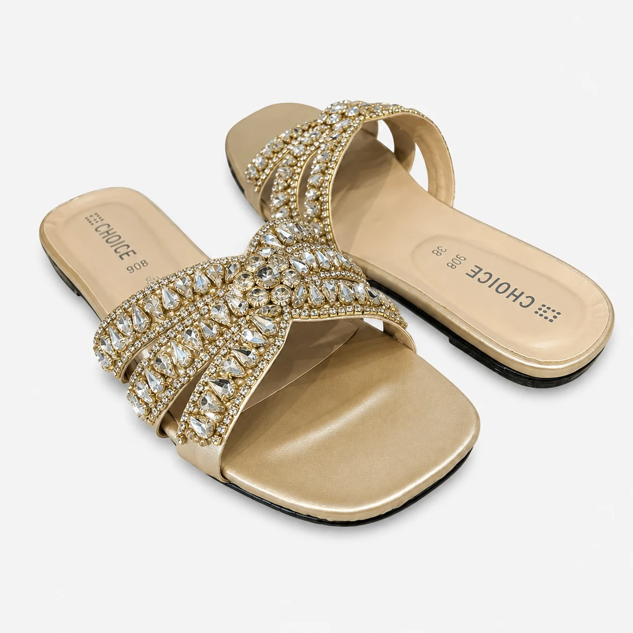 Flat Slipper - Golden | 12957 - Image 2