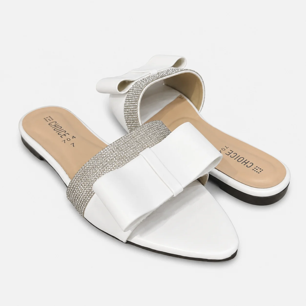 Flat Slipper - White | 12959 - Image 2