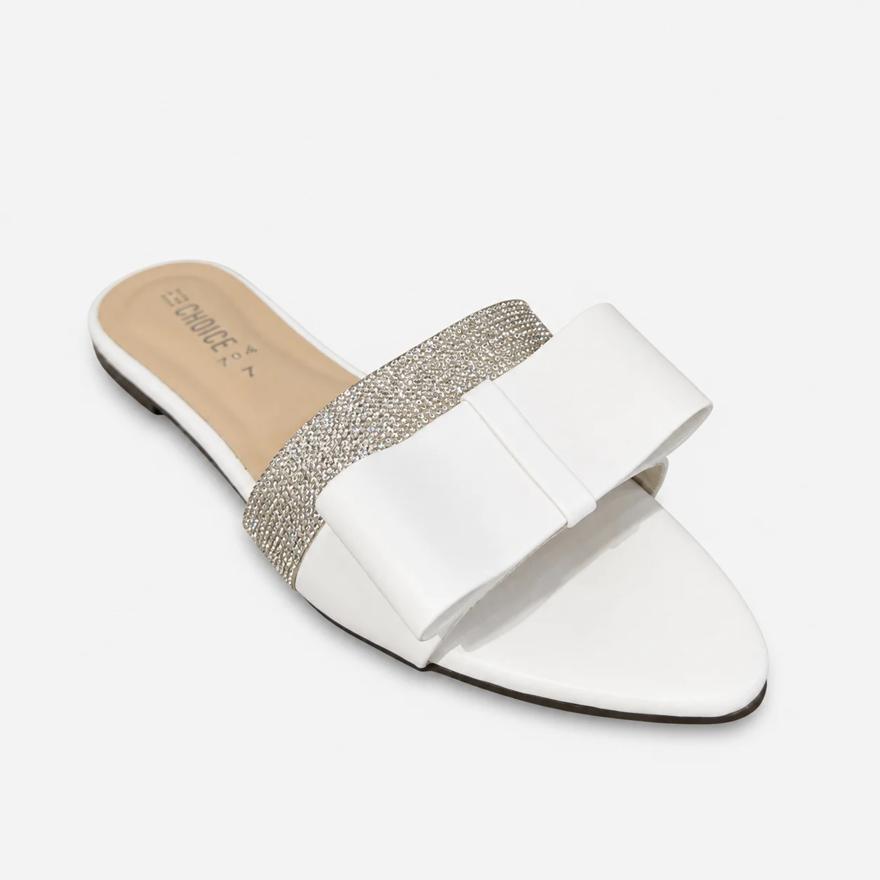 Flat Slipper - White | 12959 - Image 4