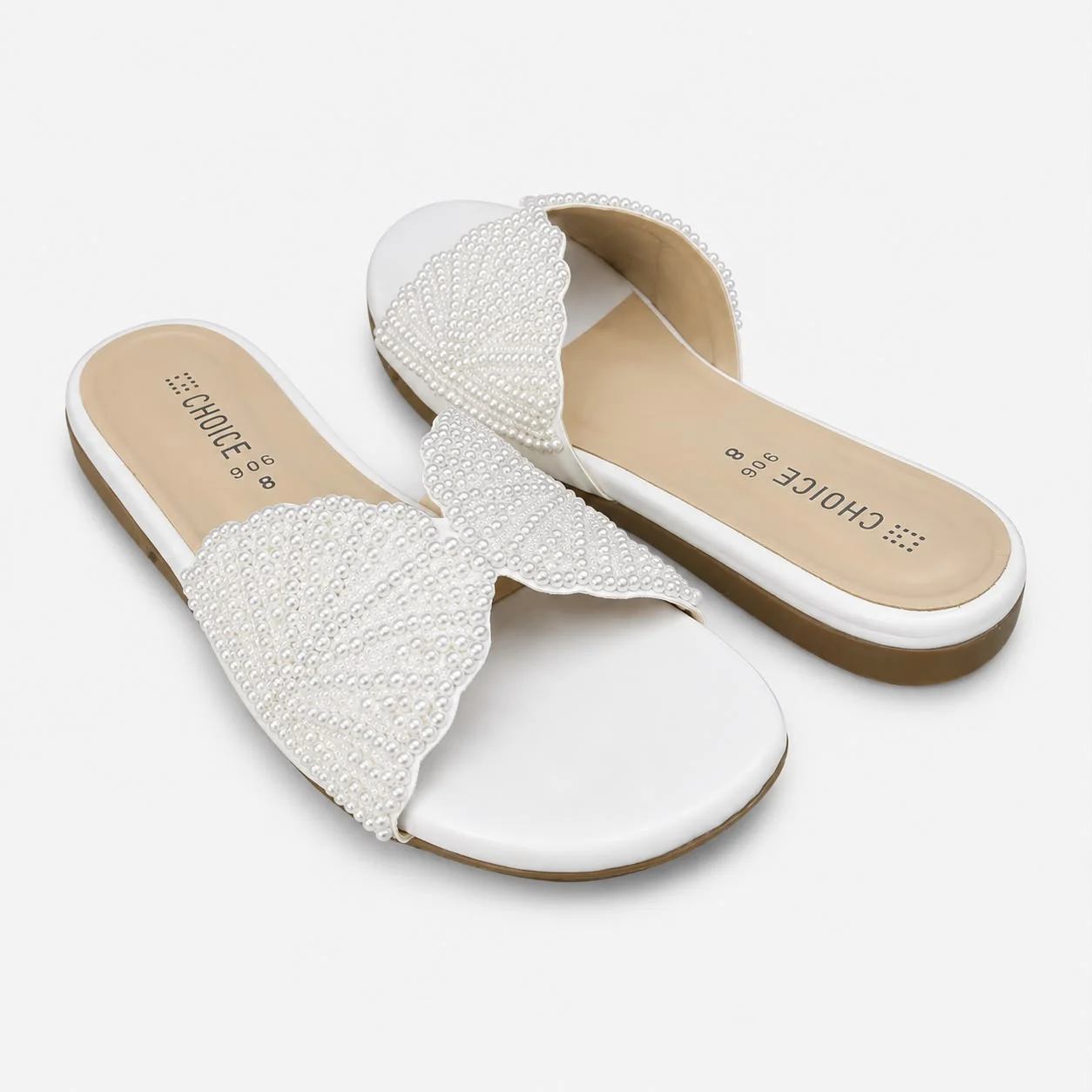 Flat Slipper - White | 12961 - Image 5