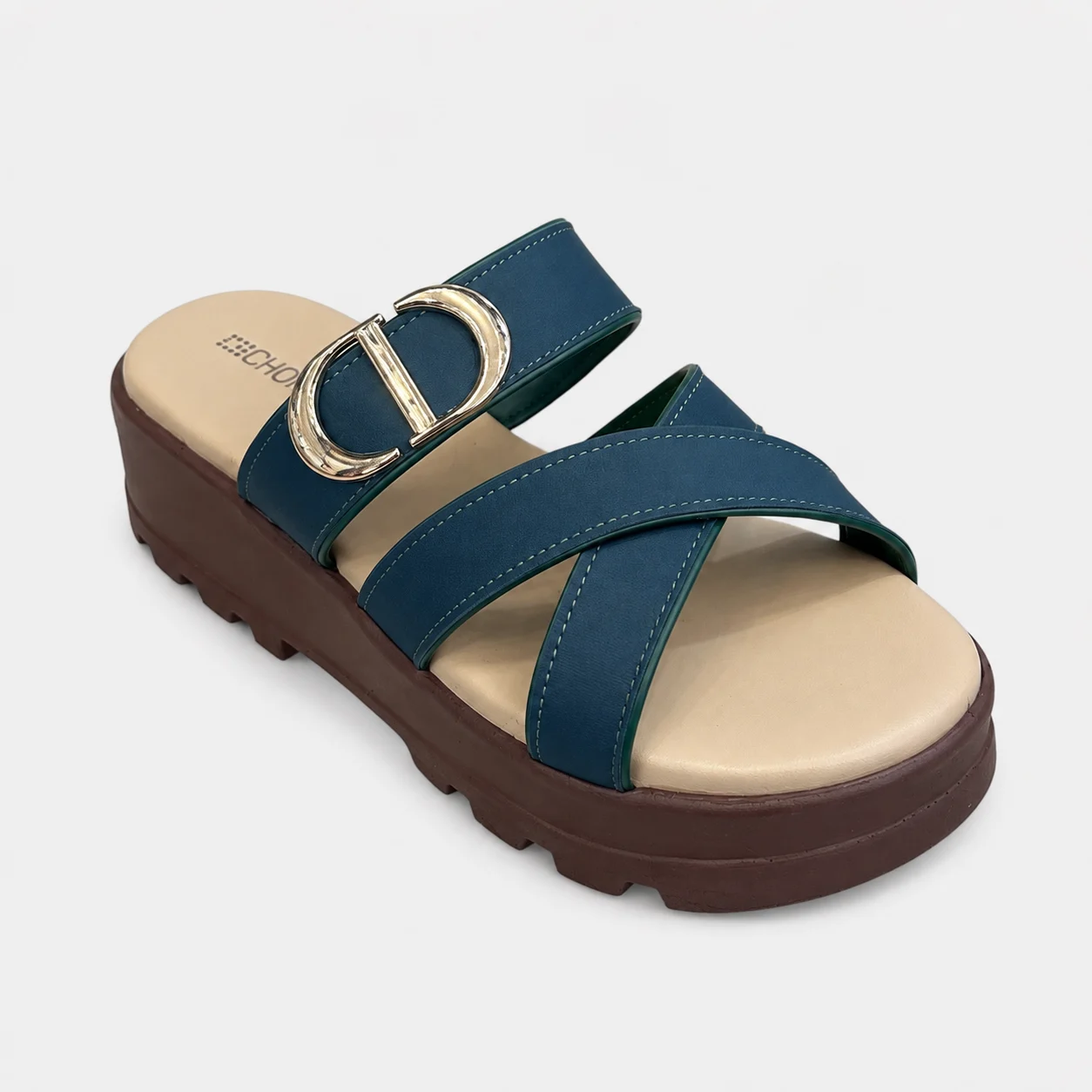 PU Sole Slipper - Green | 14753 - Image 4