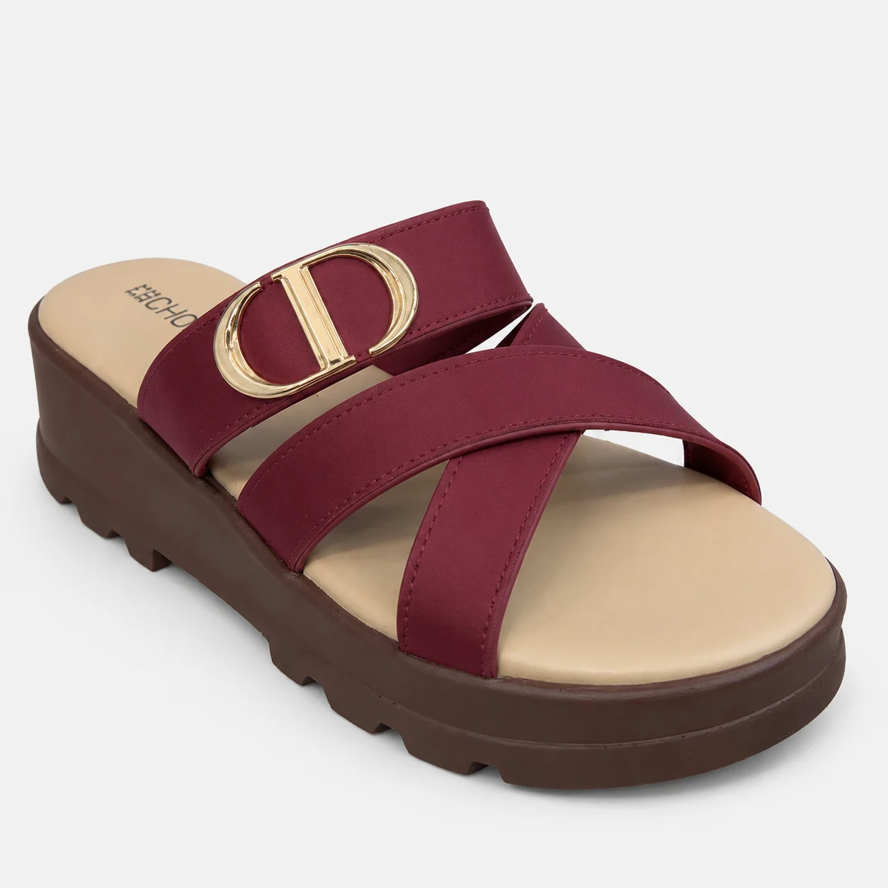 PU Sole Slipper - Maroon | 14753 - Image 4