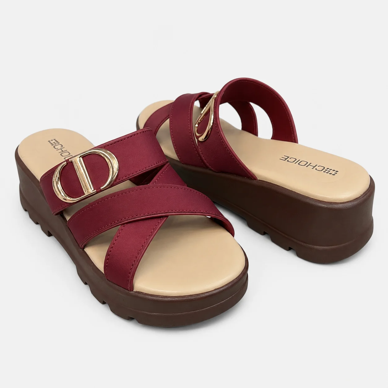 PU Sole Slipper - Maroon | 14753 - Image 2