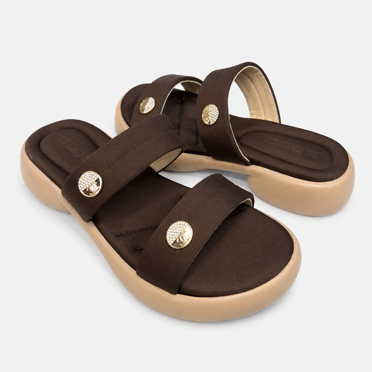 PU Sole Slipper - Brown | 14773 - Image 2