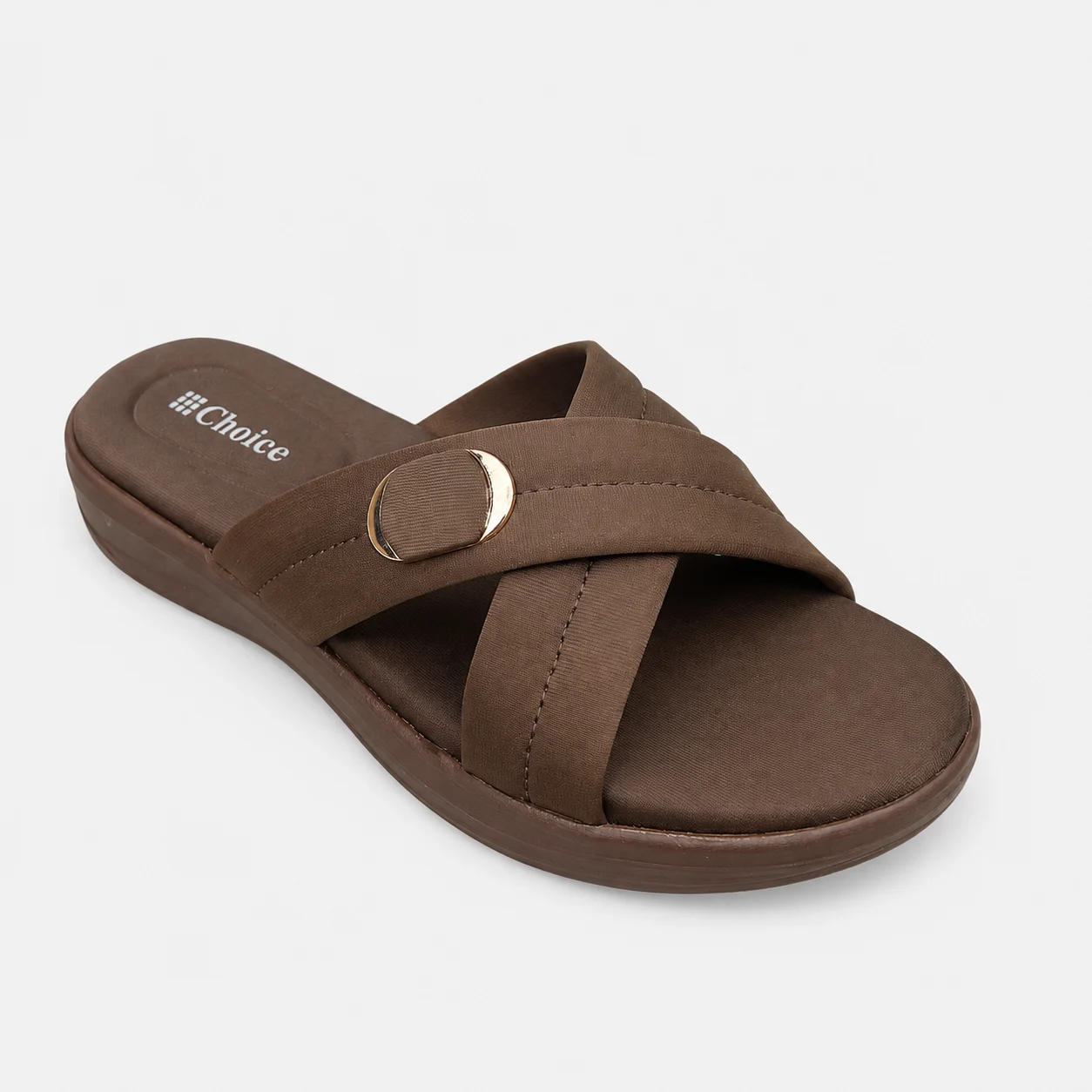 PU Sole Slipper - Brown | 14781 - Image 4