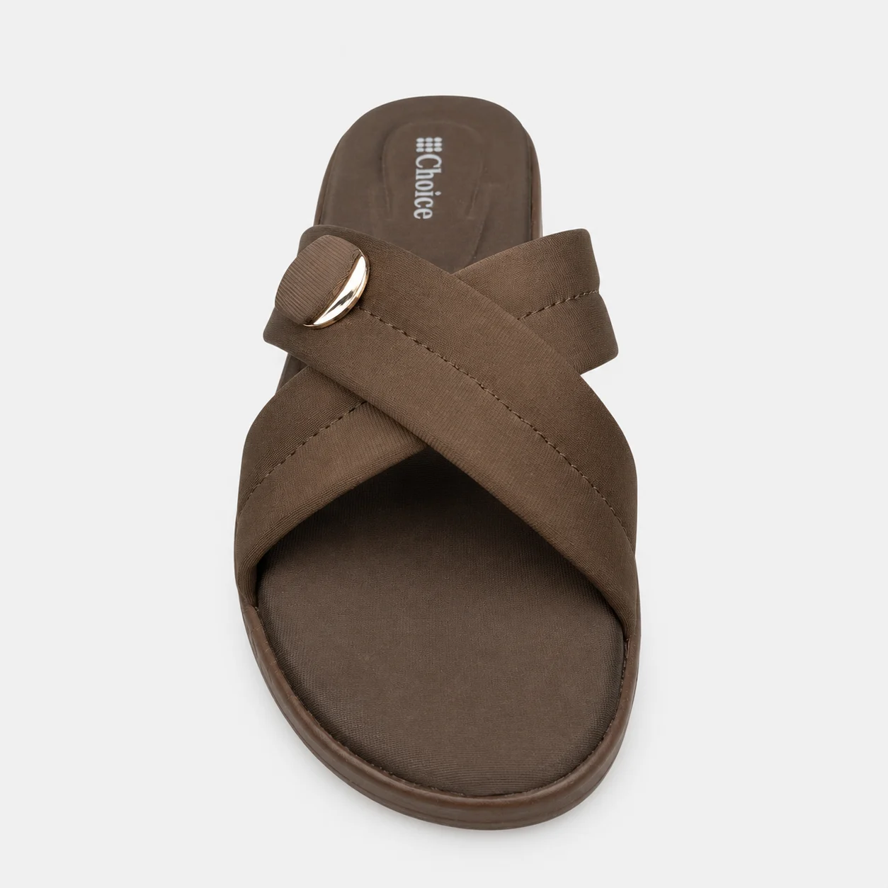 PU Sole Slipper - Brown | 14781 - Image 3