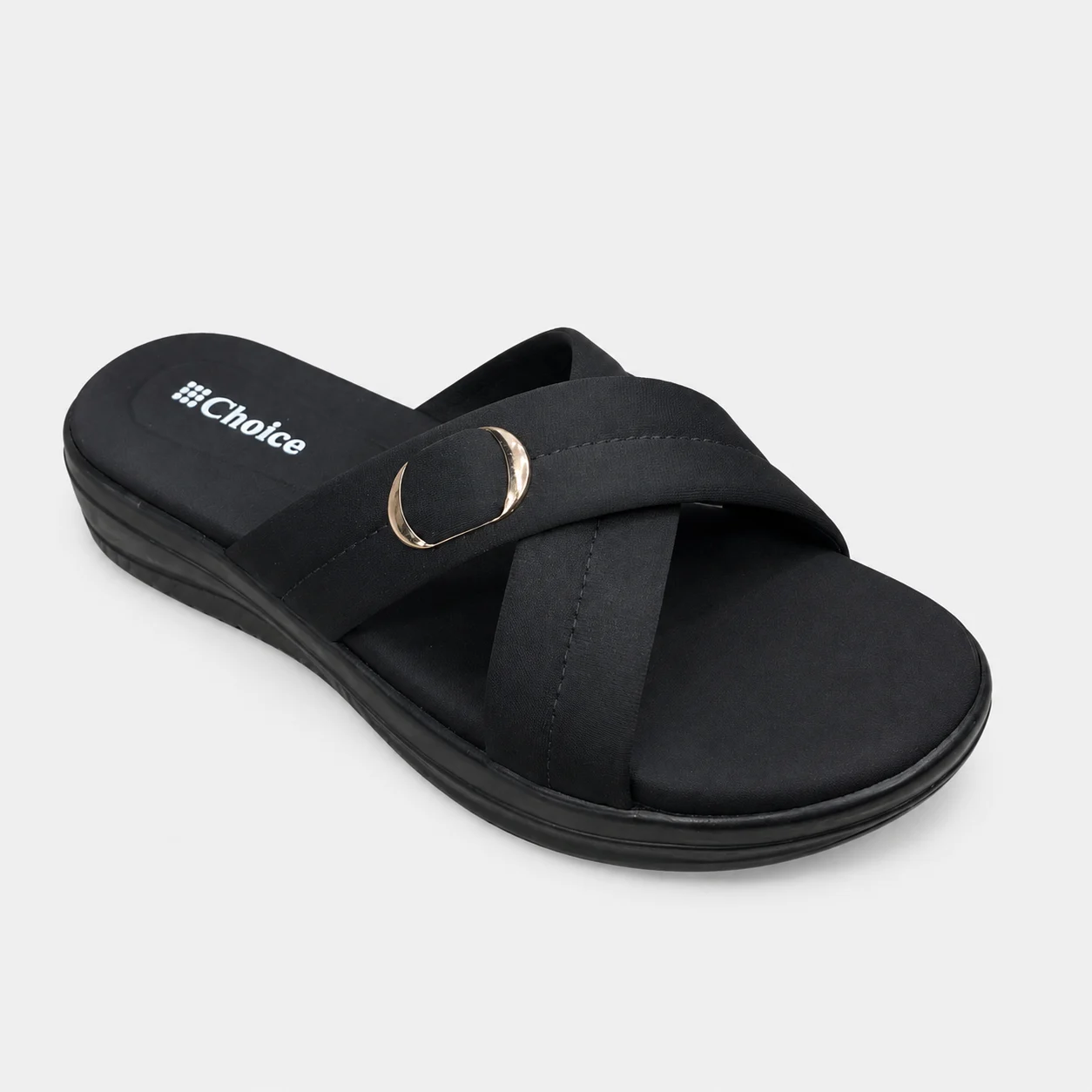 PU Sole Slipper - Black | 14781 - Image 4