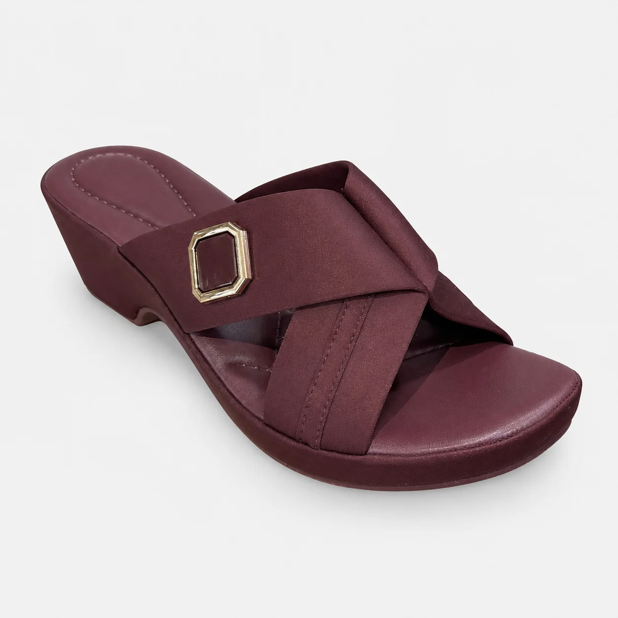 PU Sole Slipper - Maroon | 14823 - Image 3
