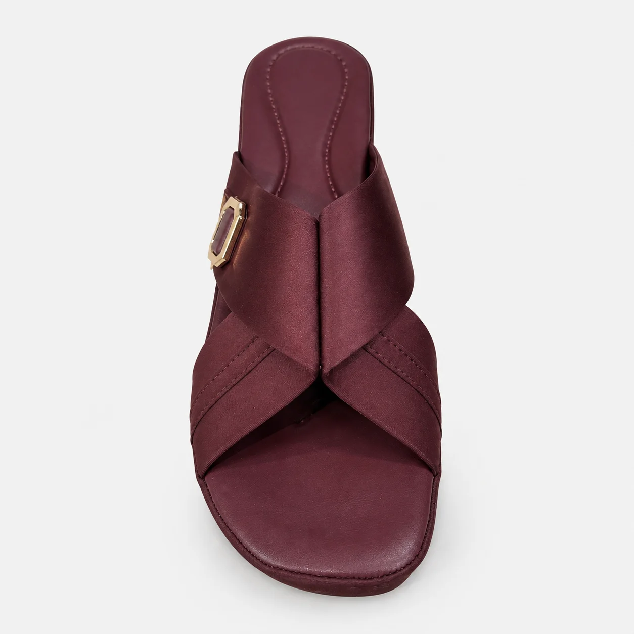 PU Sole Slipper - Maroon | 14823 - Image 4