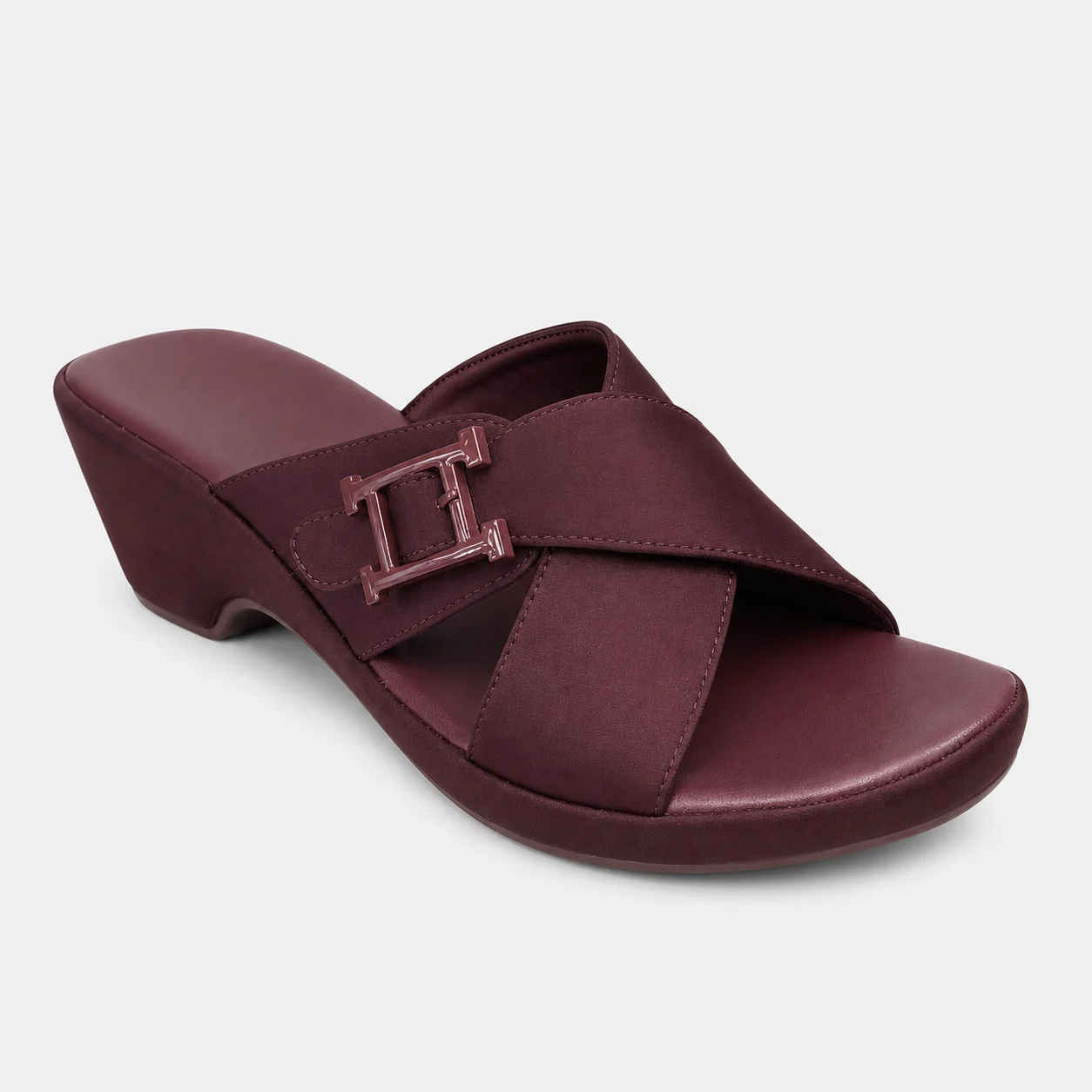 PU Sole Slipper - Maroon | 14825 - Image 4