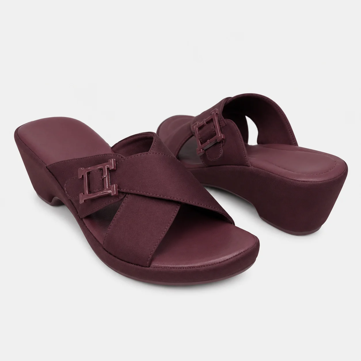 PU Sole Slipper - Maroon | 14825 - Image 2