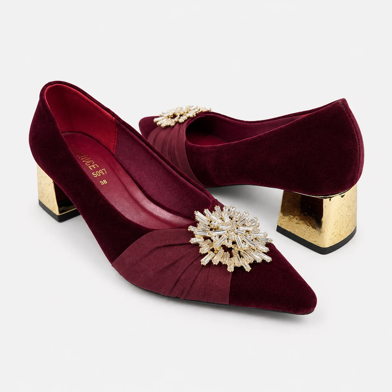 Court Shoes & Pumps - Maroon | 18594 - Image 2