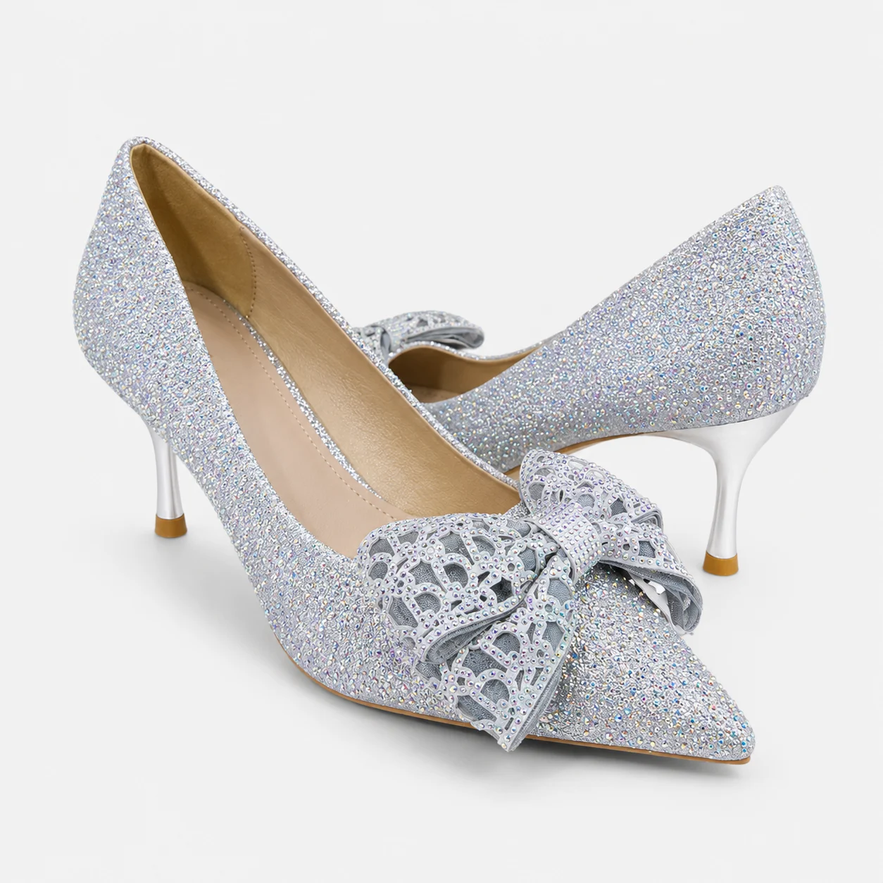 Court Shoes - Silver | 18603 - Image 2
