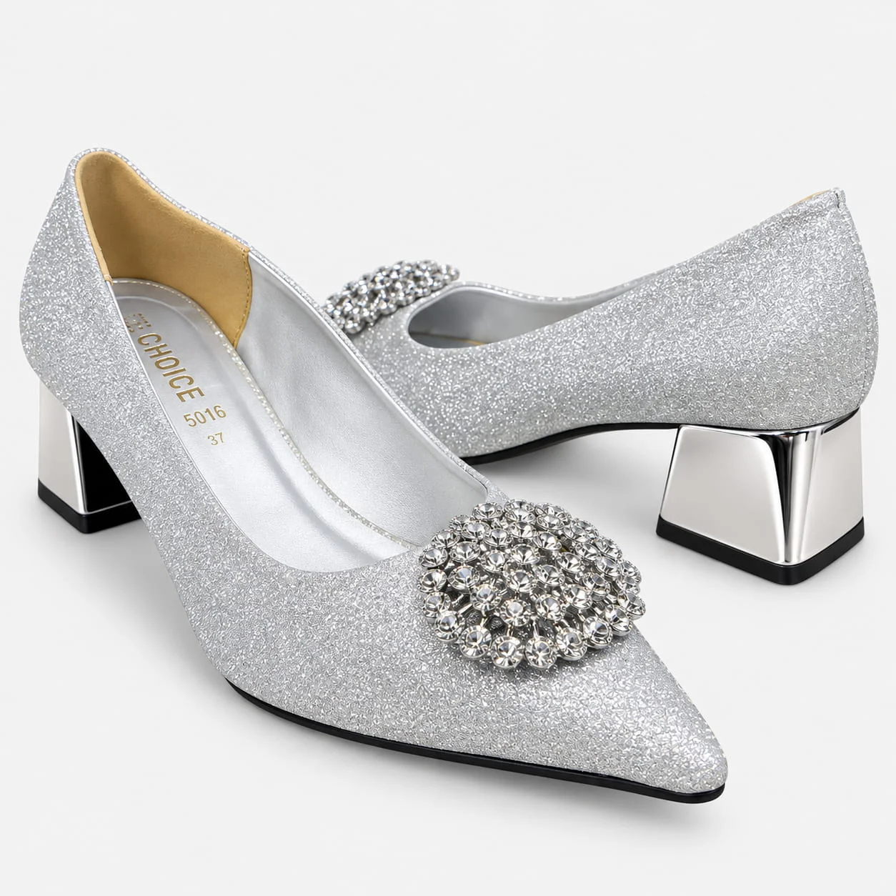 Court Shoes - Silver | 18611 - Image 2