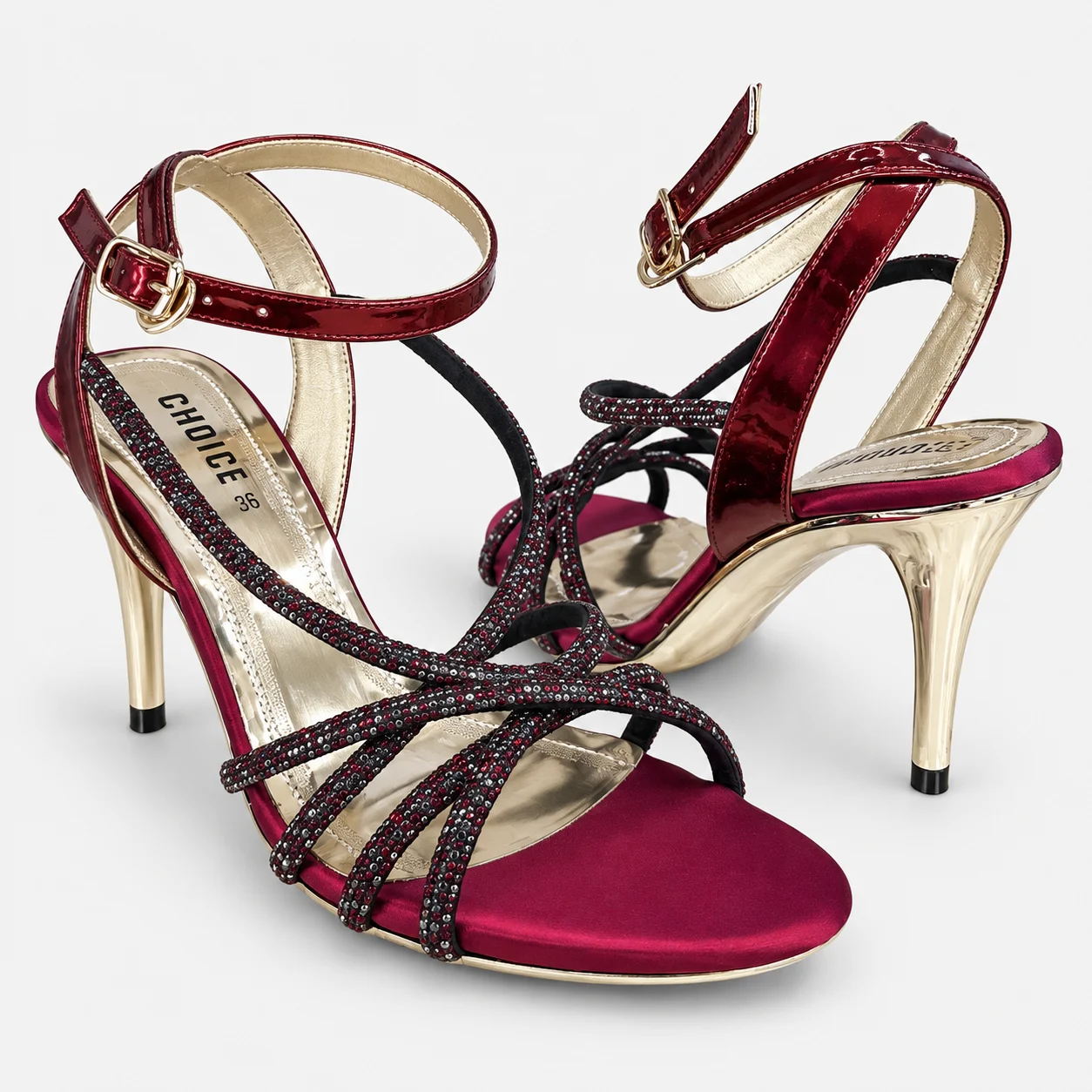 Fancy Sandal - Maroon | 49328 - Image 2