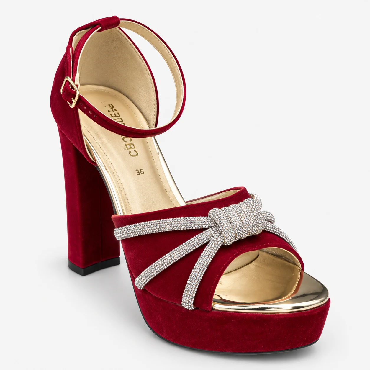 Fancy Sandal - Maroon | 49355 - Image 4